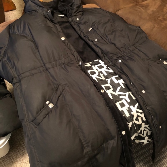 dkny plus size coats